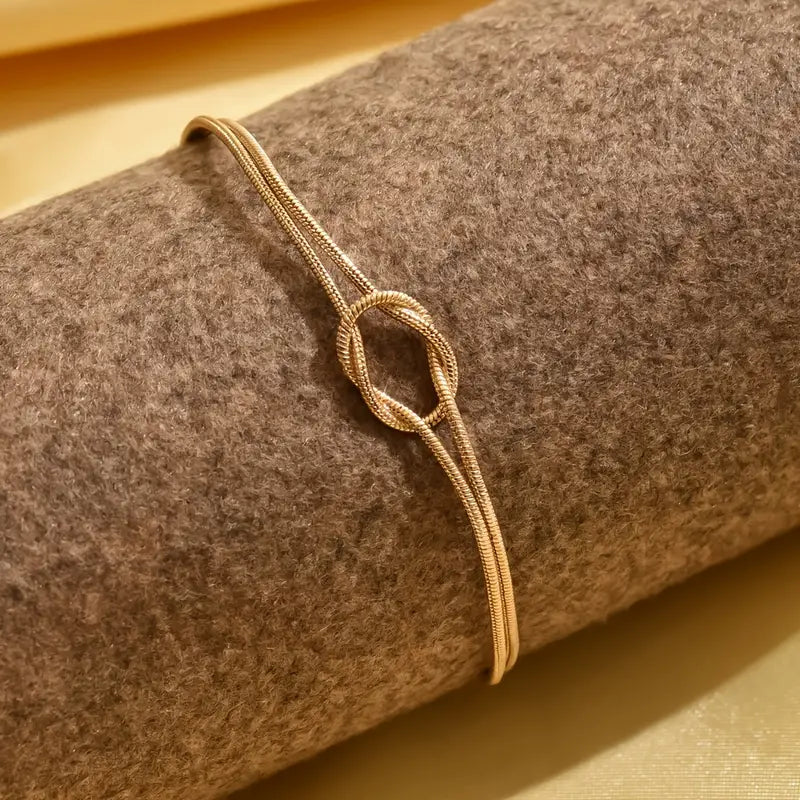 Goldvergoldete Verknöpfte Armband Edel&Elegante