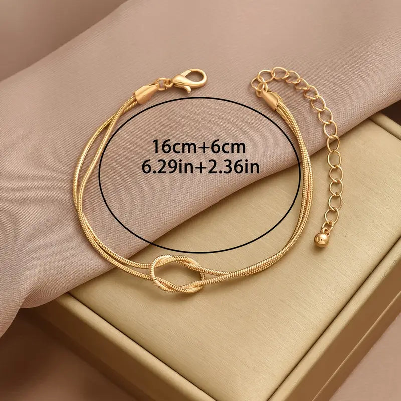 Goldvergoldete Verknöpfte Armband Edel&Elegante
