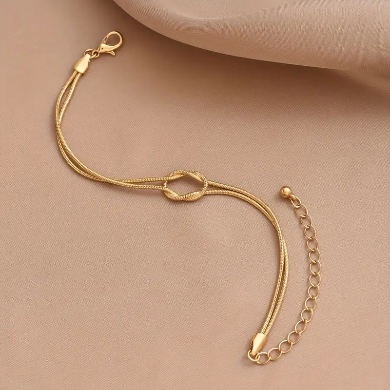 Goldvergoldete Verknöpfte Armband Edel&Elegante