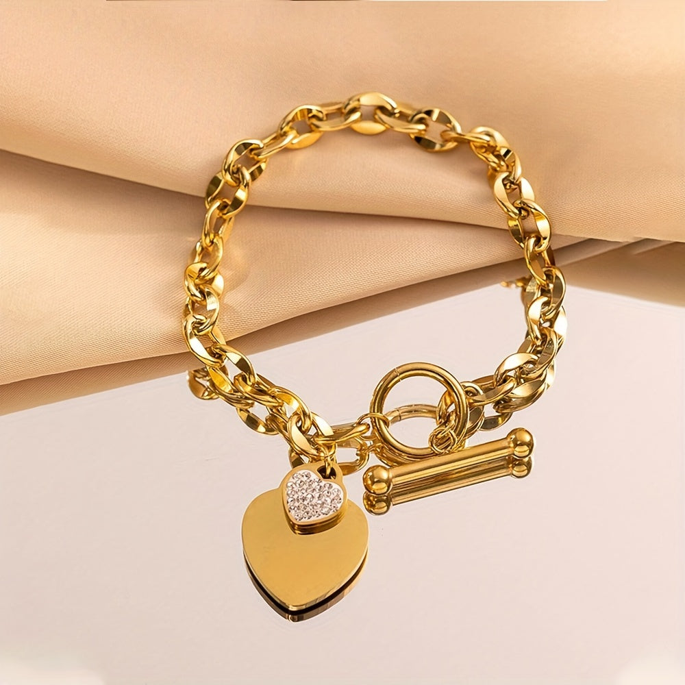 Love Heart OT Schließe Stahlarmband