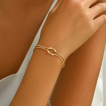 Goldvergoldete Verknöpfte Armband Edel&Elegante