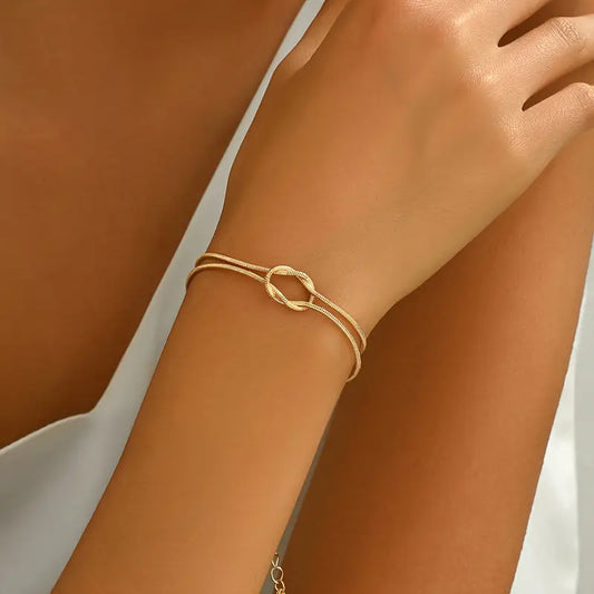 Goldvergoldete Verknöpfte Armband Edel&Elegante
