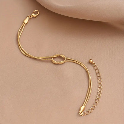 Goldvergoldete Verknöpfte Armband Edel&Elegante