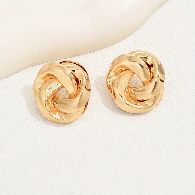 Damenmode Goldfarbene Spiral-Creolen Ohring für Frauen Perfekt für den Alltag
