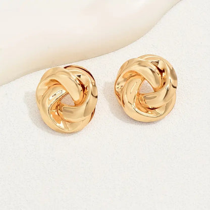 Damenmode Goldfarbene Spiral-Creolen Ohring für Frauen Perfekt für den Alltag