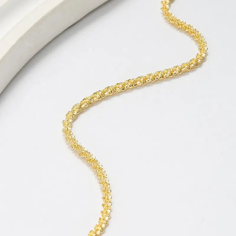 Eleganter, Einfacher Schneeflocken-Kettenarmband, 18K Goldvergoldeter Kupfer