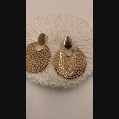 Ohring Hohle Kreis Ohrstecker, Vintage Stil Zinklegierung mit Eisen Ohrnadel, Elegant Kaltes Temperament